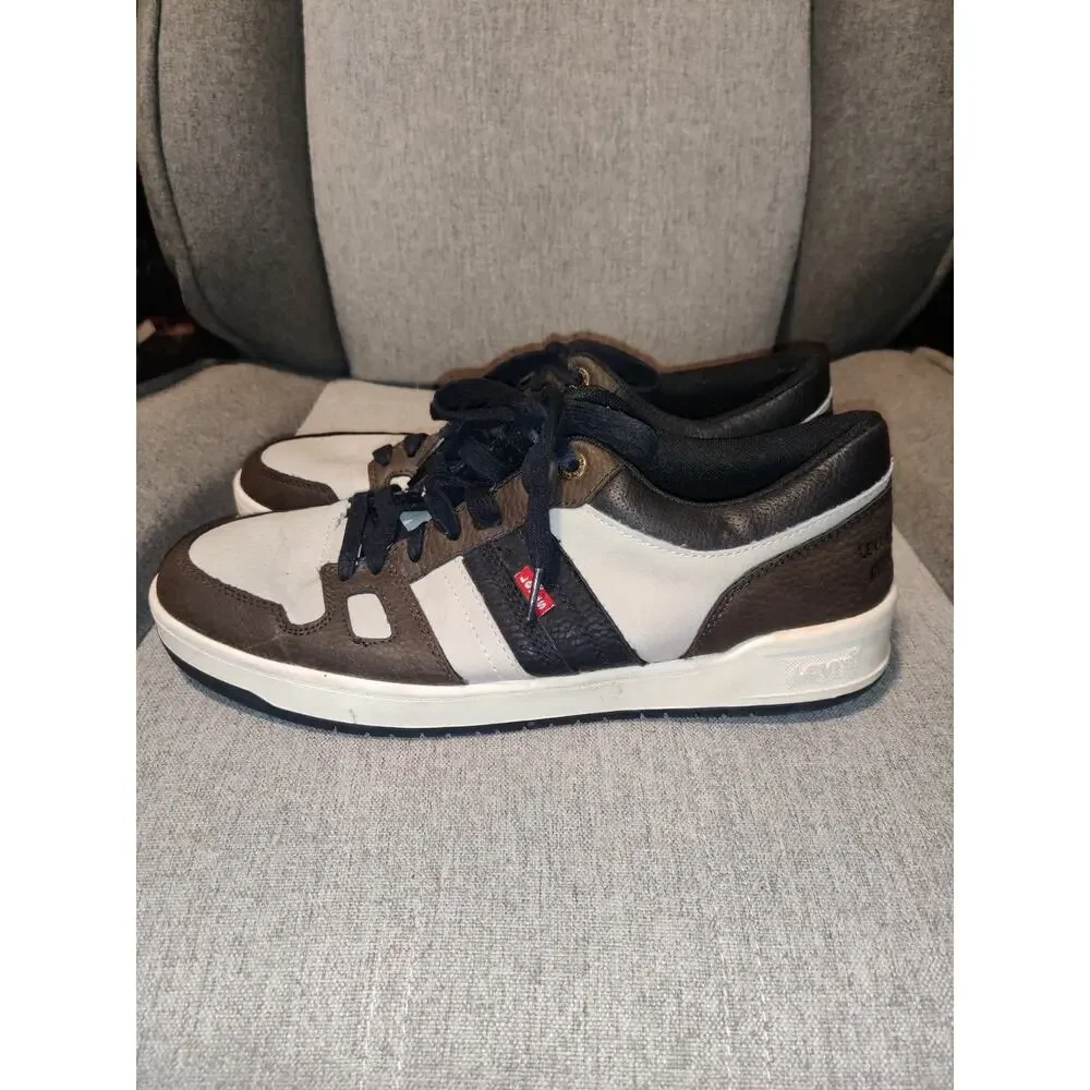 LEVI'S Men's 520 Low-Top BASKETBALL SNEAKERS COLOR BROWN/BONE SIZE 10